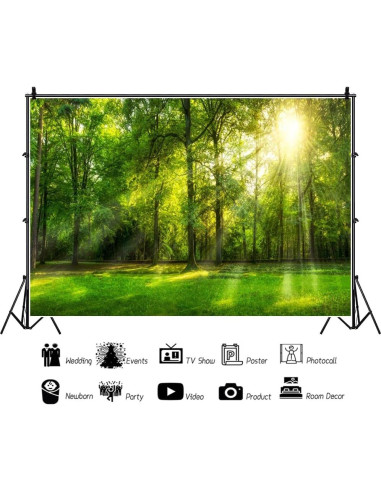 Fondo de Fotografía Leowefowa 3x2.2m Selva Primavera