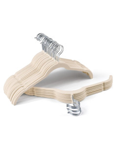 Perchas de Terciopelo Sishynio 30 Unidades Antideslizantes