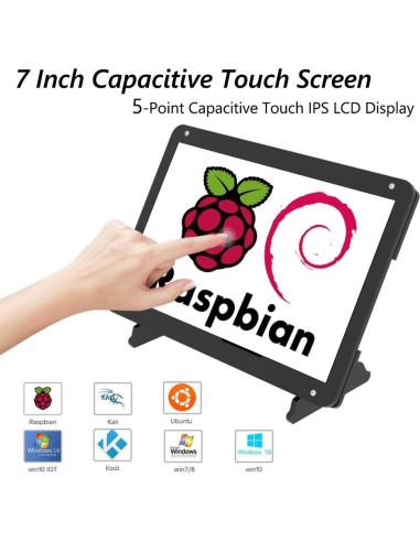 Monitor Táctil 7" CUQI JRP7002 HDMI 1024x600 Portátil