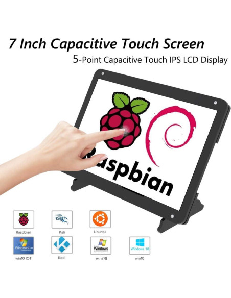 Monitor Táctil 7" CUQI JRP7002 HDMI 1024x600 Portátil