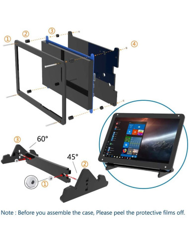 Monitor Táctil 7" CUQI JRP7002 HDMI 1024x600 Portátil