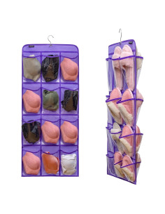 Organizador Colgante de Zapatos ANZORG 24 Bolsillos Morado