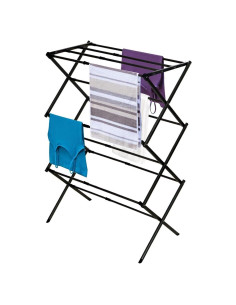 Rack de Secado Expandible BLACK+DECKER 3 Niveles Plegable Negro