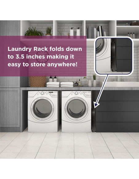 Rack de Secado Expandible BLACK+DECKER 3 Niveles Plegable Negro