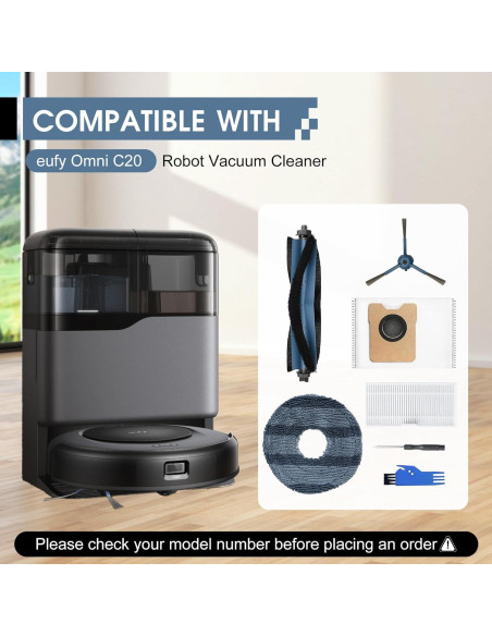 21 Piezas Repuesto Chrostion para Aspirador eufy Omni C20