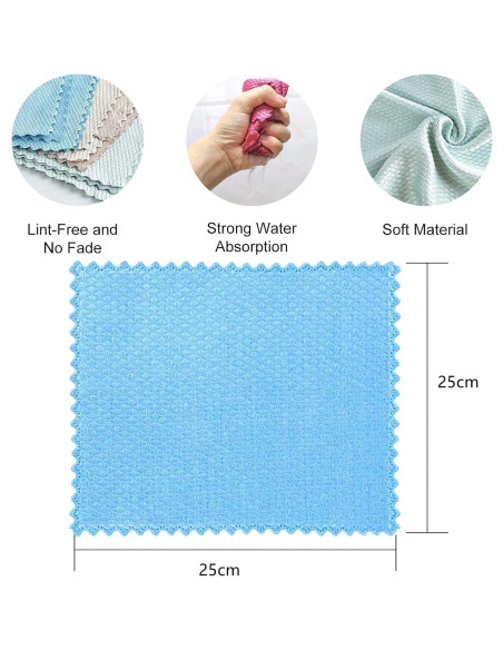 10 Paños de Limpieza Microfibra Sundeer 30x40cm Antiestáticos