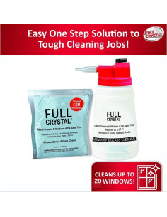 Kit de Limpieza de Ventanas Full Crystal - 1 kg - Alcance 8.23 m 2