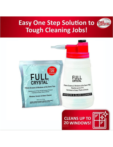 Kit de Limpieza de Ventanas Full Crystal - 1 kg - Alcance 8.23 m