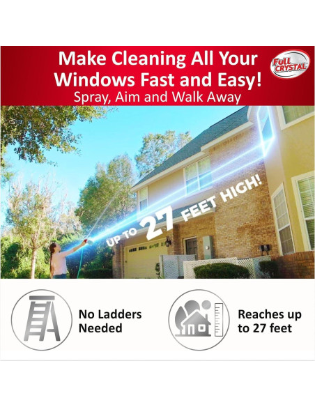 Kit de Limpieza de Ventanas Full Crystal - 1 kg - Alcance 8.23 m