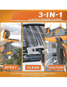 Limpiaparabrisas Eléctrico Inalámbrico Bestnifly BNF-002 3-en-1 2