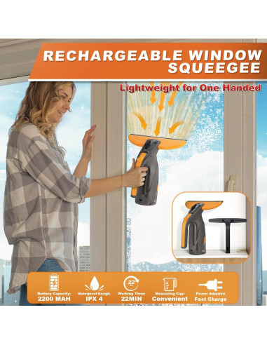 Limpiaparabrisas Eléctrico Inalámbrico Bestnifly BNF-002 3-en-1