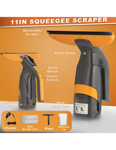 Limpiaparabrisas Eléctrico Inalámbrico Bestnifly BNF-002 3-en-1