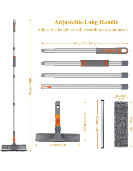 Raspador de Ventanas 2-en-1 ShenZhen HTB-CG-Gray con Extensión