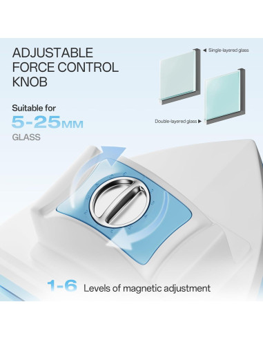 Limpiaparabrisas Magnético HACHWAIZZ Doble Cara 6 Esponjas 0.76-2.54cm