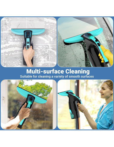 Aspiradora de Ventanas Kiato 3 en 1 Recargable 2200mAh