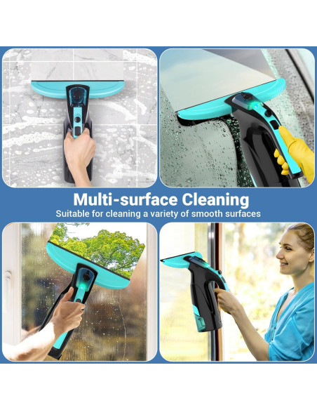 Aspiradora de Ventanas Kiato 3 en 1 Recargable 2200mAh