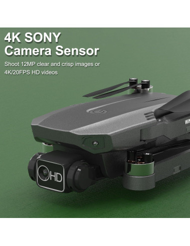 Dron B12 FERIETELF con cámara 4K, GPS, plegable, 184g