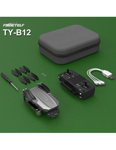 Dron B12 FERIETELF con cámara 4K, GPS, plegable, 184g