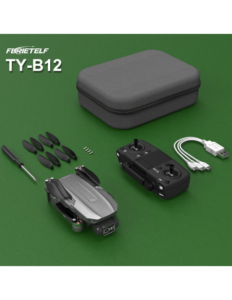 Dron B12 FERIETELF con cámara 4K, GPS, plegable, 184g