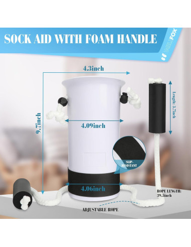 Dispositivo Ayudante para Calcetines Milifox con Mango de Espuma