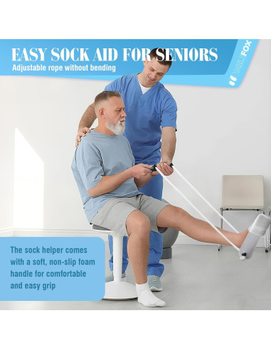 Dispositivo Ayudante para Calcetines Milifox con Mango de Espuma