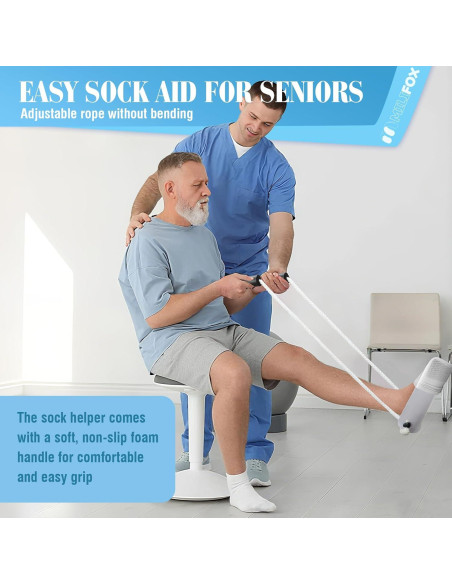 Dispositivo Ayudante para Calcetines Milifox con Mango de Espuma