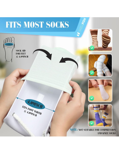 Dispositivo Ayudante para Calcetines Milifox con Mango de Espuma