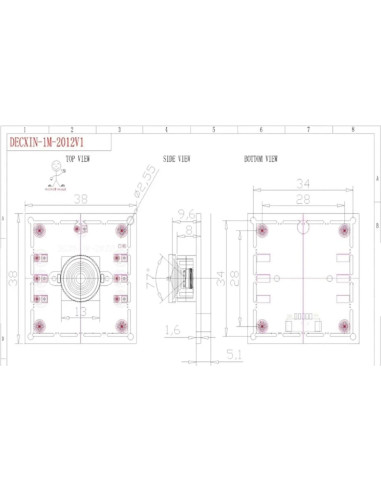 Módulo de Cámara USB Sevilinlu OV9732 100 Grados 1MP 3PCS