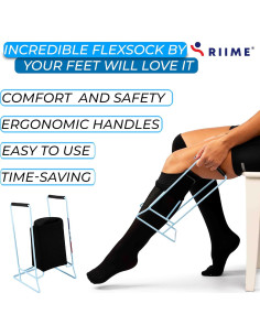 Ayuda para ponerse calcetines RIIME flexsock - Compresión 2