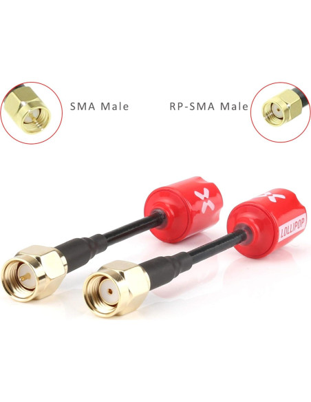 Antena FPV FOXEER Lollipop V4 5.8GHz RHCP 2.5dBi SMA para Drone