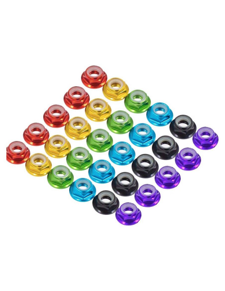 30 Tuercas M5 Autocierre INTGAMX Bloqueo Nylon Aluminio