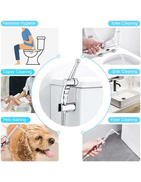 Pulverizador de Bidet de Mano CREA US-111006CP Cromo 120cm