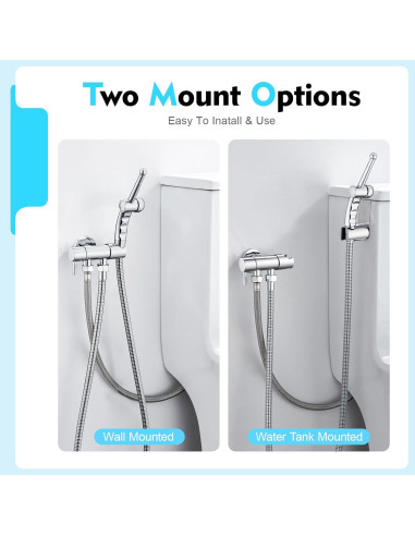 Pulverizador de Bidet de Mano CREA US-111006CP Cromo 120cm