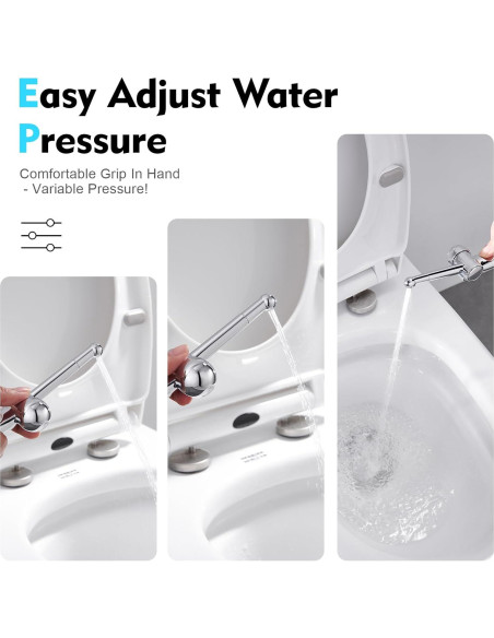 Pulverizador de Bidet de Mano CREA US-111006CP Cromo 120cm