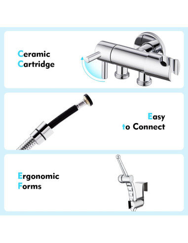 Pulverizador de Bidet de Mano CREA US-111006CP Cromo 120cm