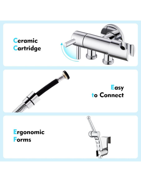 Pulverizador de Bidet de Mano CREA US-111006CP Cromo 120cm