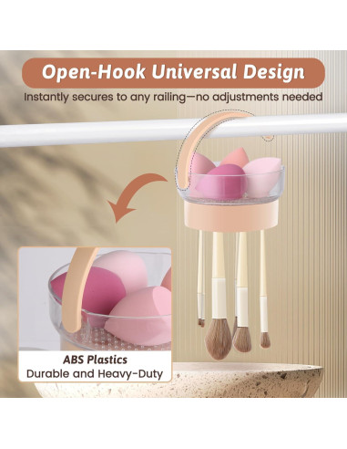 Tazón Limpiador de Brochas KAYUSO 3 en 1 con Tapa Caqui