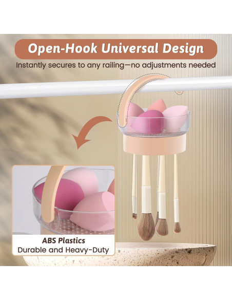 Tazón Limpiador de Brochas KAYUSO 3 en 1 con Tapa Caqui