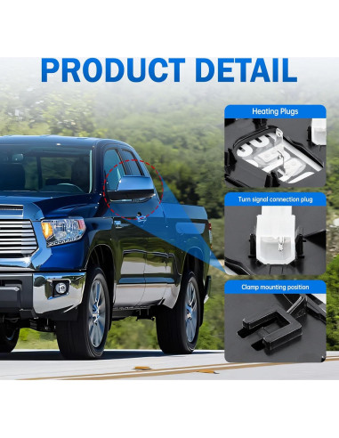 Espejo Calentado Izquierdo Toyota Tundra/Sequoia 2007-2020