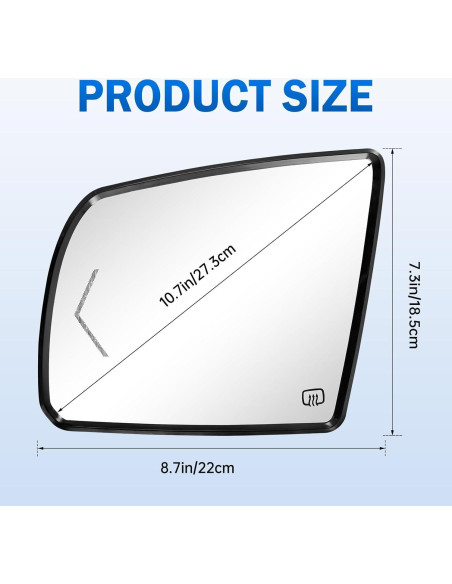 Espejo Calentado Izquierdo Toyota Tundra/Sequoia 2007-2020