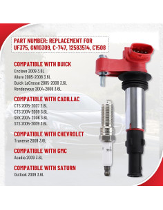 Bobinas de Encendido Pindex UF375 + Bujías 41109 - 6 Pack 2