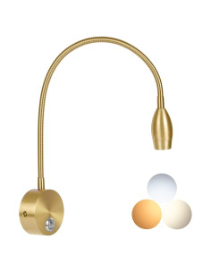 Luz de Lectura LED Adust RL-2 Táctil Regulable 3W Oro