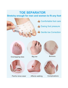 Separadores de Dedos de Silicona Weraeraw - 2 Paquetes 2
