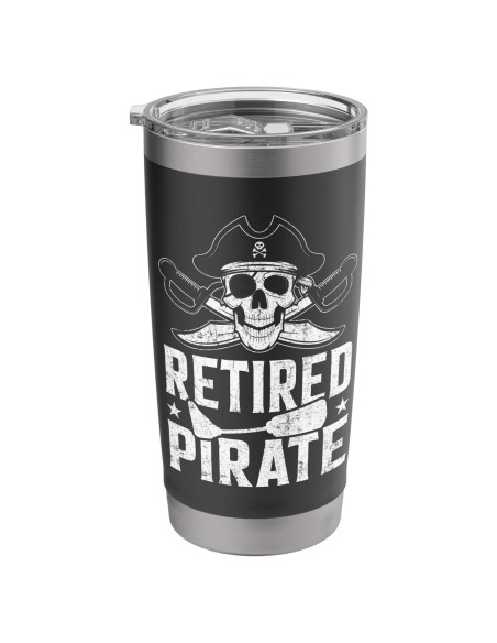 Taza Aislada Acero Inoxidable Pirata Jubilado 591 ml