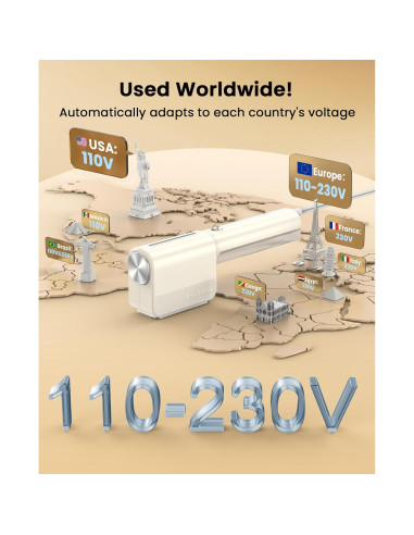 Vaporizador de Viaje Jack y Rose SC-003 2 en 1 1000W Mini