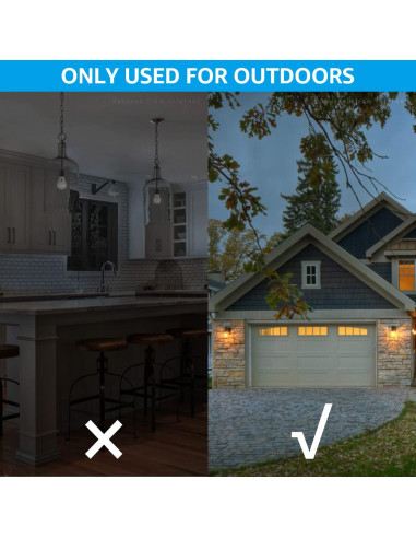 Bombillas LED A19 TORCHSTAR con sensor anochecer a amanecer, 9W, 800lm, 4 unidades