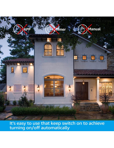 Bombillas LED A19 TORCHSTAR con sensor anochecer a amanecer, 9W, 800lm, 4 unidades