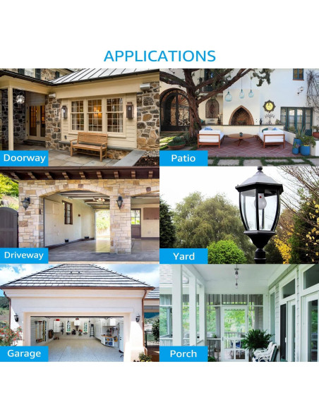 Bombillas LED A19 TORCHSTAR con sensor anochecer a amanecer, 9W, 800lm, 4 unidades