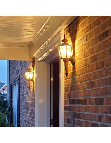 Bombillas LED A19 TORCHSTAR con sensor anochecer a amanecer, 9W, 800lm, 4 unidades