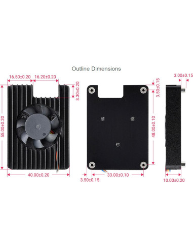 Ventilador de Refrigeración 3007 Waveshare para Raspberry Pi CM4